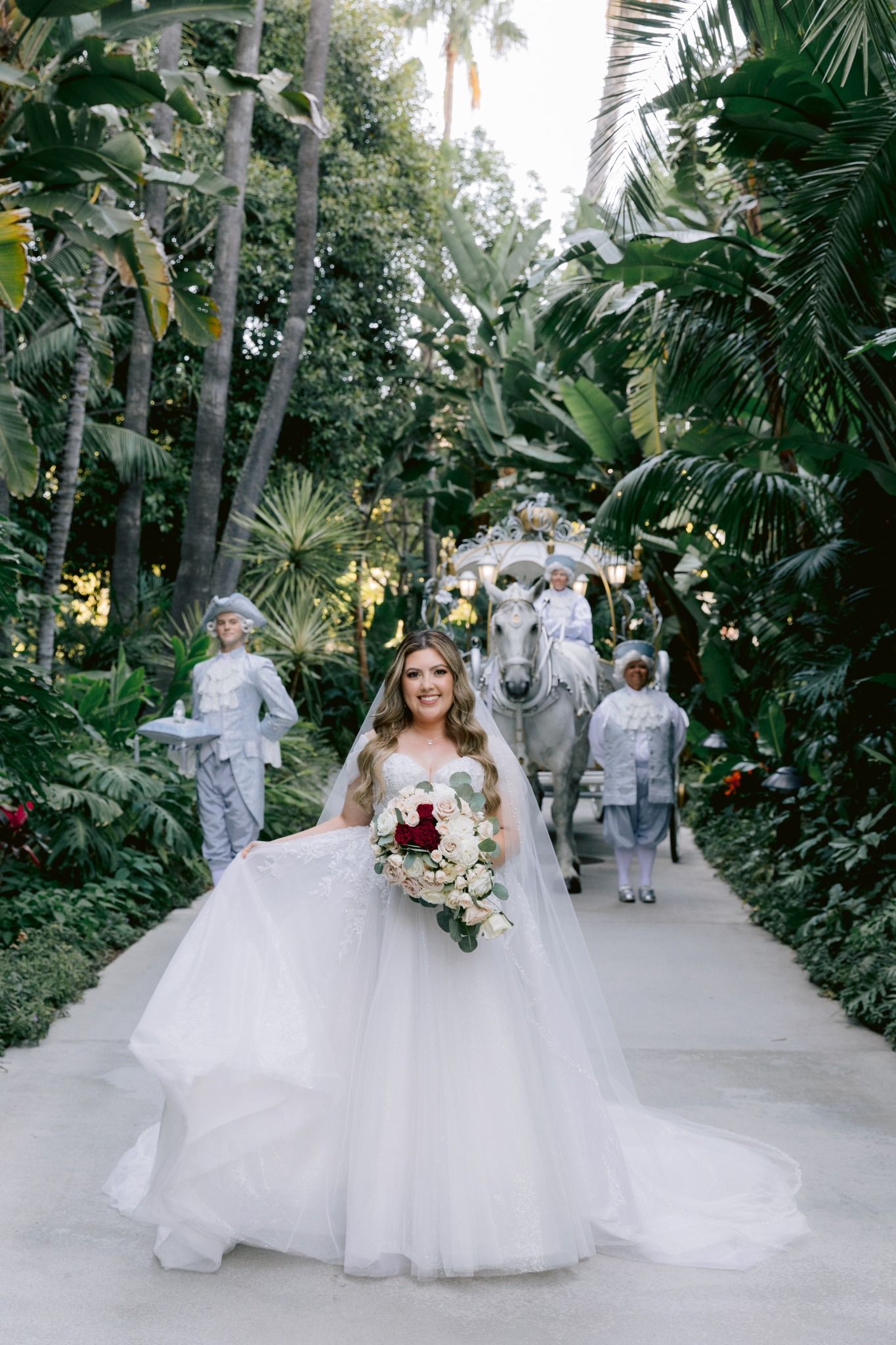 Bride with carriage at Disneyland Resort