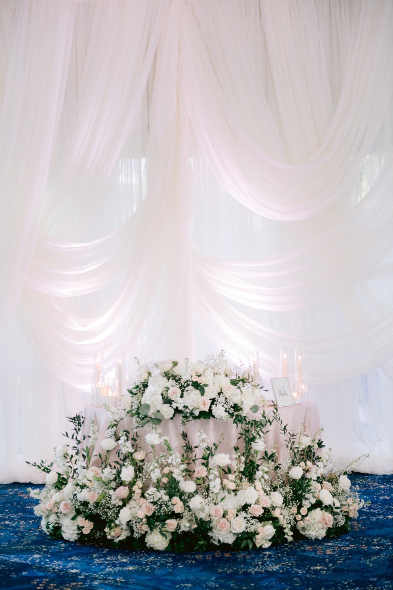 Wedding reception draping at Disneyland Resort